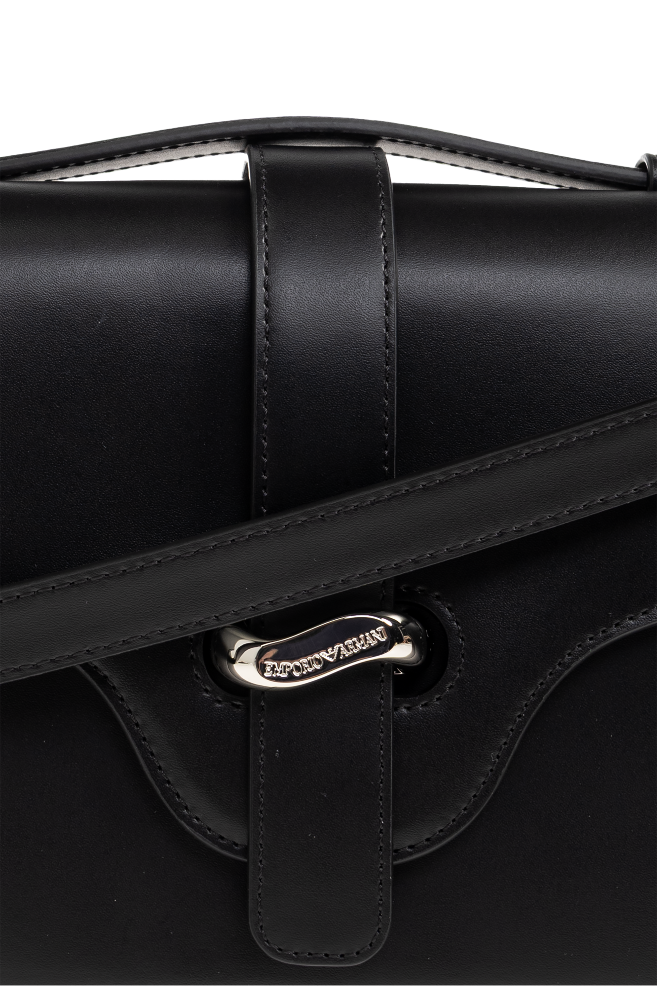 Emporio Armani Leather shoulder bag with logo | Women's | Vitkac